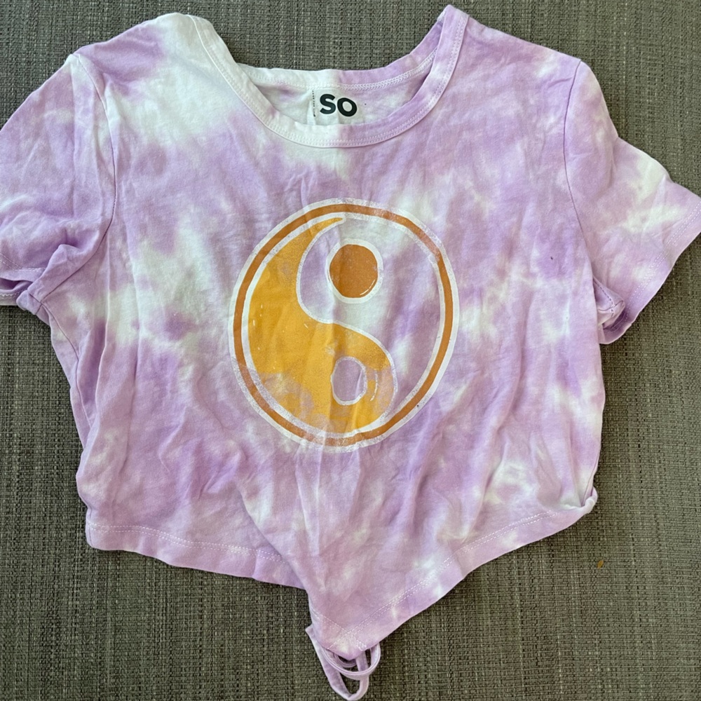 Tie dye open back crop top